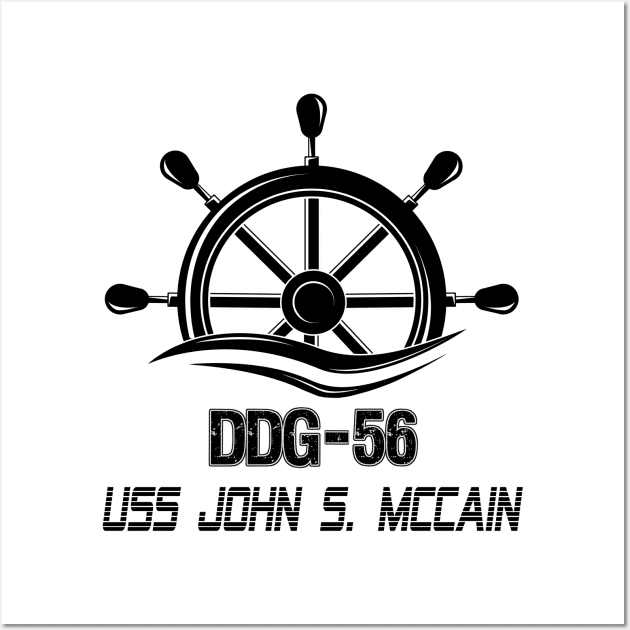 Uss John Mccain DDG 56 Gold Wall Art by Javacustoms